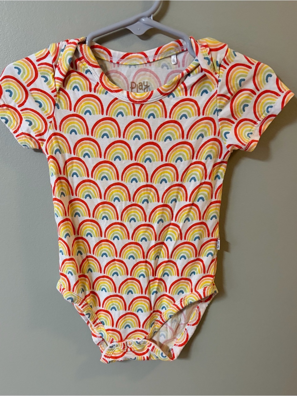 Little Sleepies Primary Rainbow Onesie 12-18 Months Unisex Bamboo